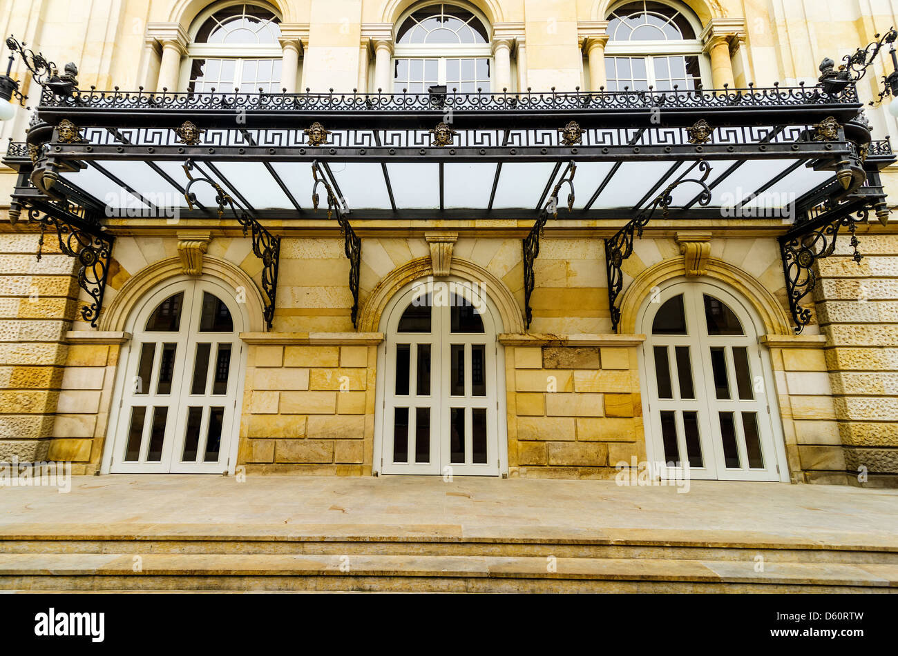 Ingresso al Teatro Colon in Candelaria quartiere di Bogotà, Colombia Foto Stock