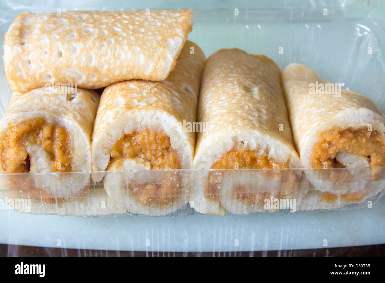 Divieto Nyonya Chien Kueh frittelle di arachidi spuntini Foto Stock