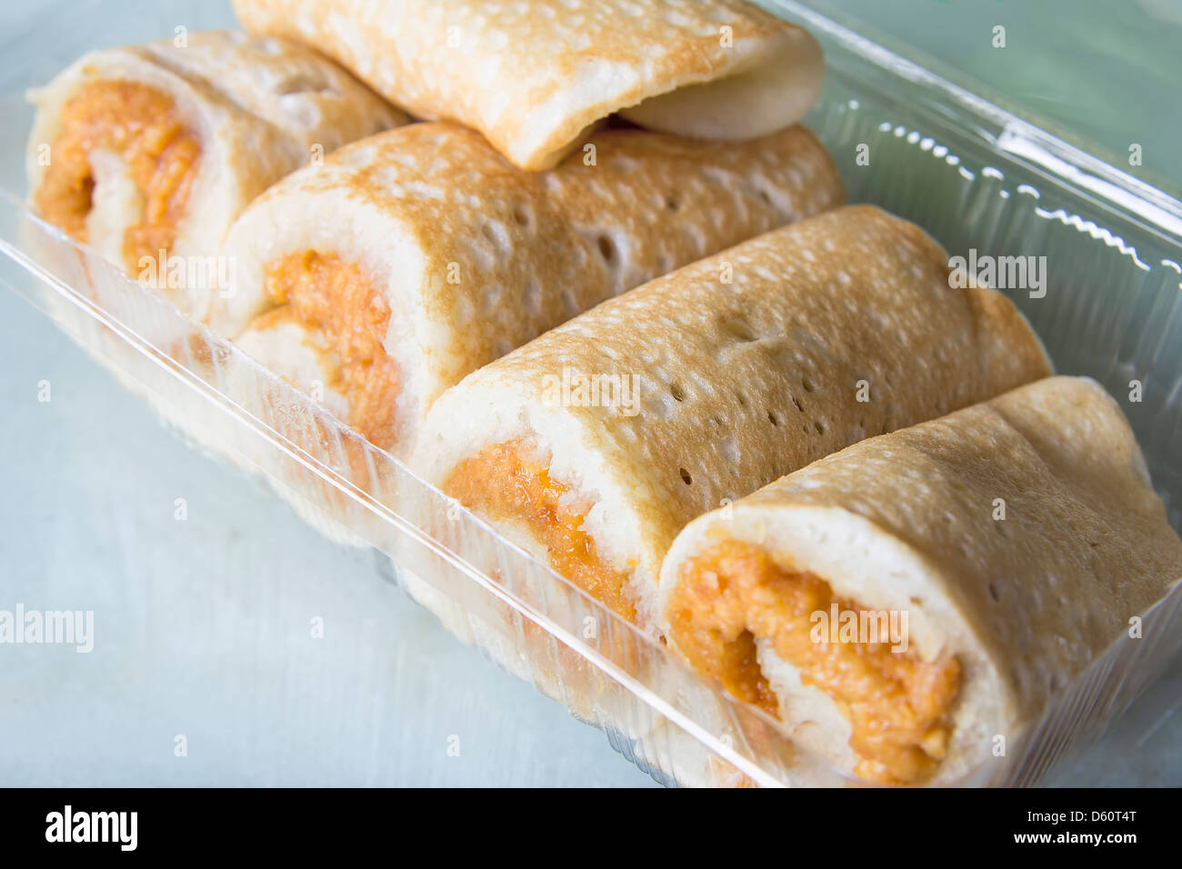 Divieto Nyonya Chien Kueh frittelle di arachidi spuntini Closeup Foto Stock