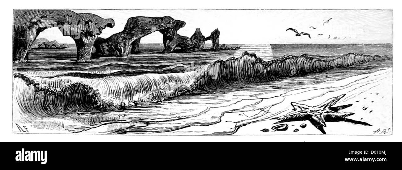 Questa illustrazione del 1874 del sogno di Una notte di mezza estate di Shakespeare raffigura scene del dramma, catturandone l'atmosfera stravagante e magica. L'opera d'arte riporta in vita gli incantevoli personaggi, come fate e amanti, della famosa commedia. Foto Stock