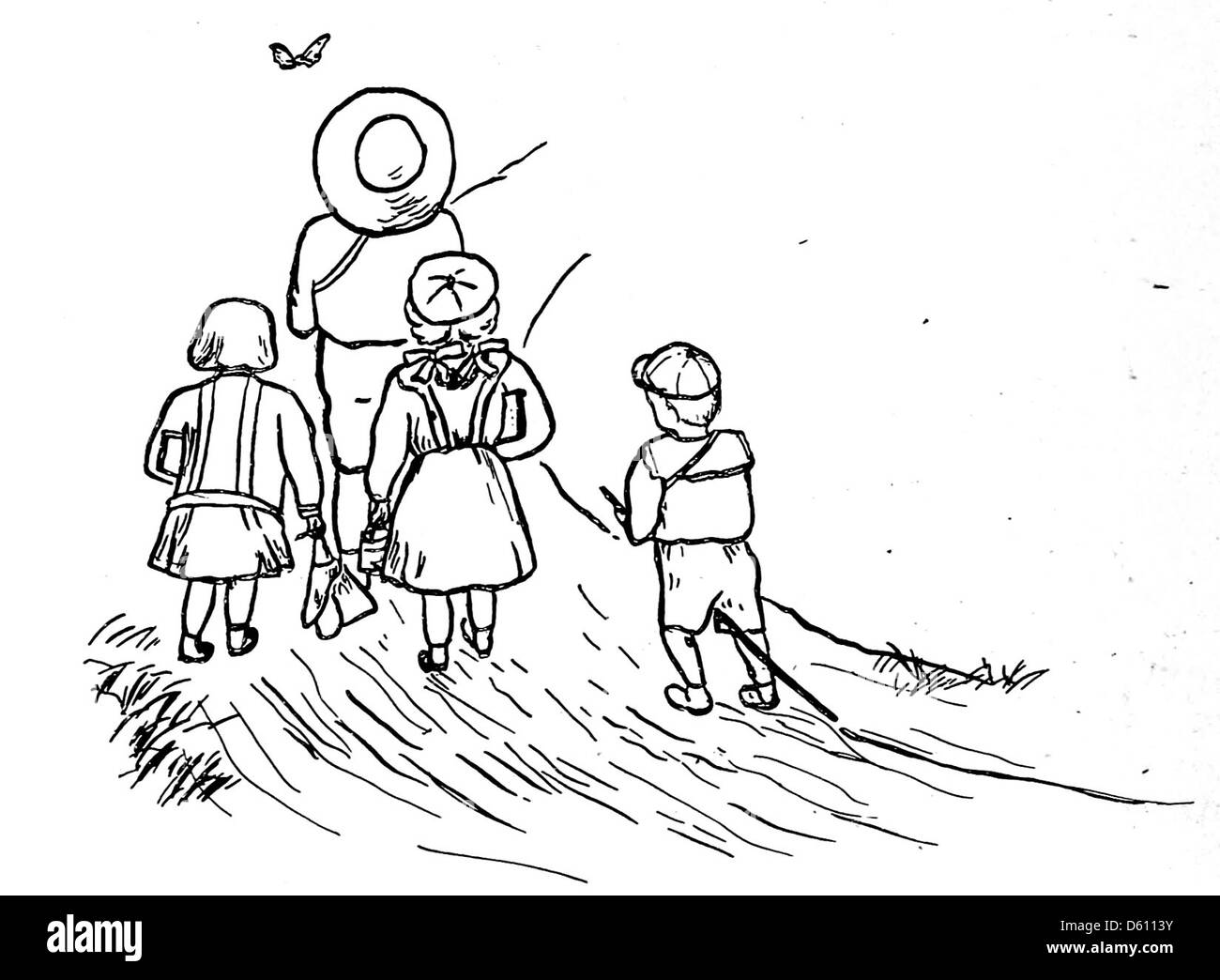 Questa immagine è tratta da "A Little Book of Home and Country Verse" (1906), una raccolta di poesie che celebrano la vita rurale, la natura e la semplicità della vita di campagna. Foto Stock