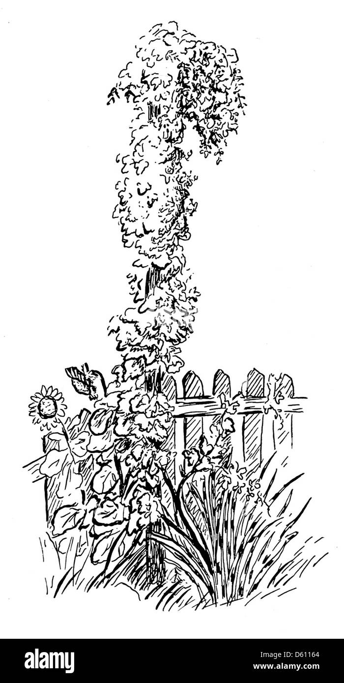 Questo libro del 1906 di versi di casa e campagna presenta poesie che celebrano la vita rurale, la casa e la natura. Le illustrazioni del libro completano i temi della semplicità, della famiglia e della vita di campagna. Foto Stock