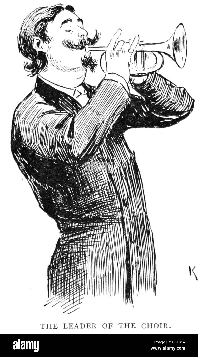 Questa immagine proviene da "Un francese in America", raffigurante la tromba coronetta, uno strumento presente nella narrazione. Il libro tocca le osservazioni e le esperienze di un francese mentre si trova in America, fornendo informazioni sugli scambi culturali tra Francia e Stati Uniti. Foto Stock