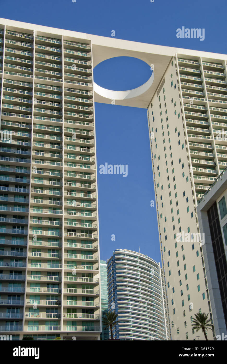 Distretto centrale edifici ad alta a Miami, Florida, Stati Uniti d'America Foto Stock