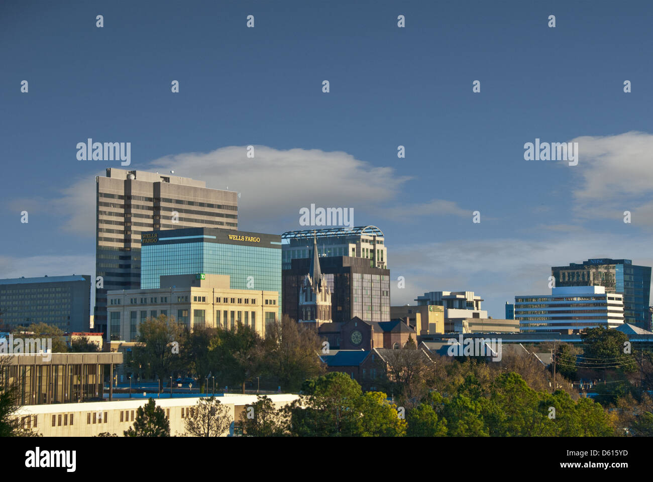 Skyline di Columbia, la capitale e la città più grande del Sud Carolina, STATI UNITI D'AMERICA Foto Stock