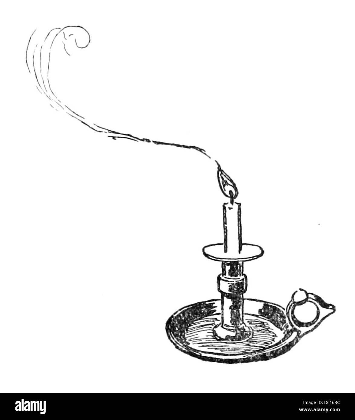 Un'edizione del 1905 di Robert Louis Stevenson "A Child's Garden of Verses", con poesie scritte per bambini, con illustrazioni che accompagnano i versi. Questa edizione include un'illustrazione decorativa con candelabro. Foto Stock