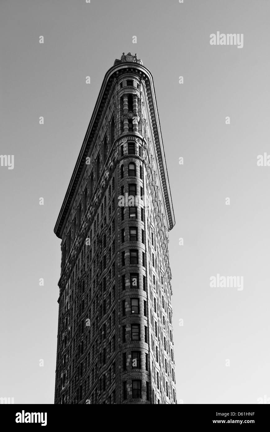Flatiron Building on 23rd Street, Manhattan, New York, New York, Stati Uniti d'America - immagine presa dal suolo pubblico Foto Stock