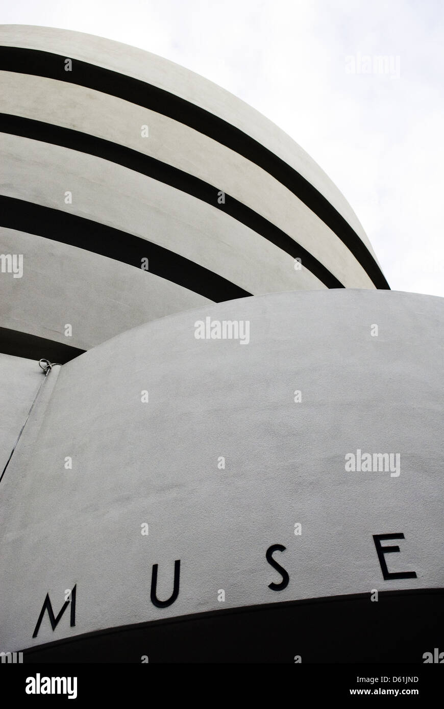 Dettaglio dell'edificio del Museo Solomon R. Guggenheim, Upper East Side di Manhattan, New York, USA, PublicGround Foto Stock