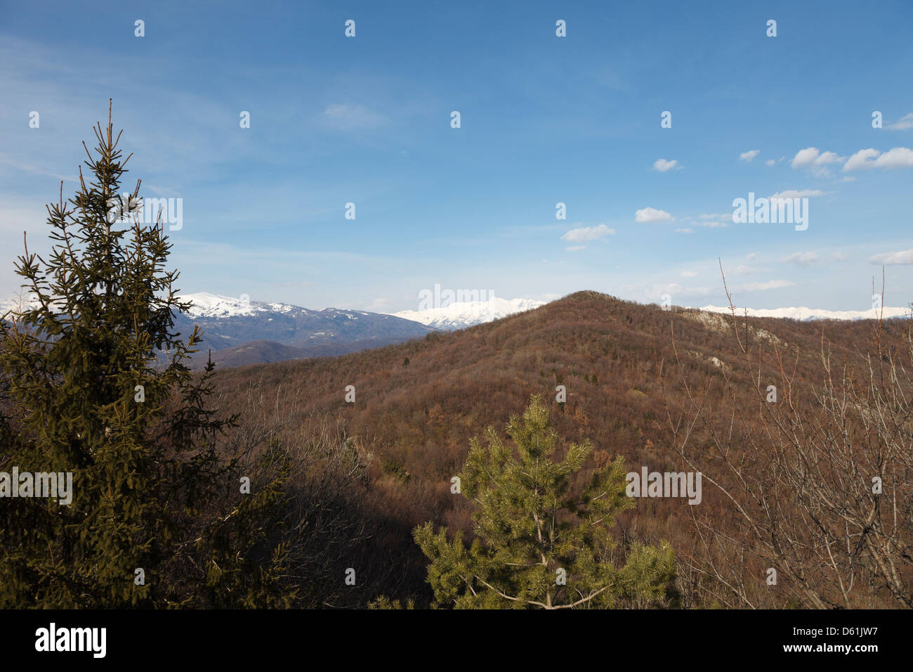 Montagne tra Italia e Slovenia, Friuli, Italia Foto Stock