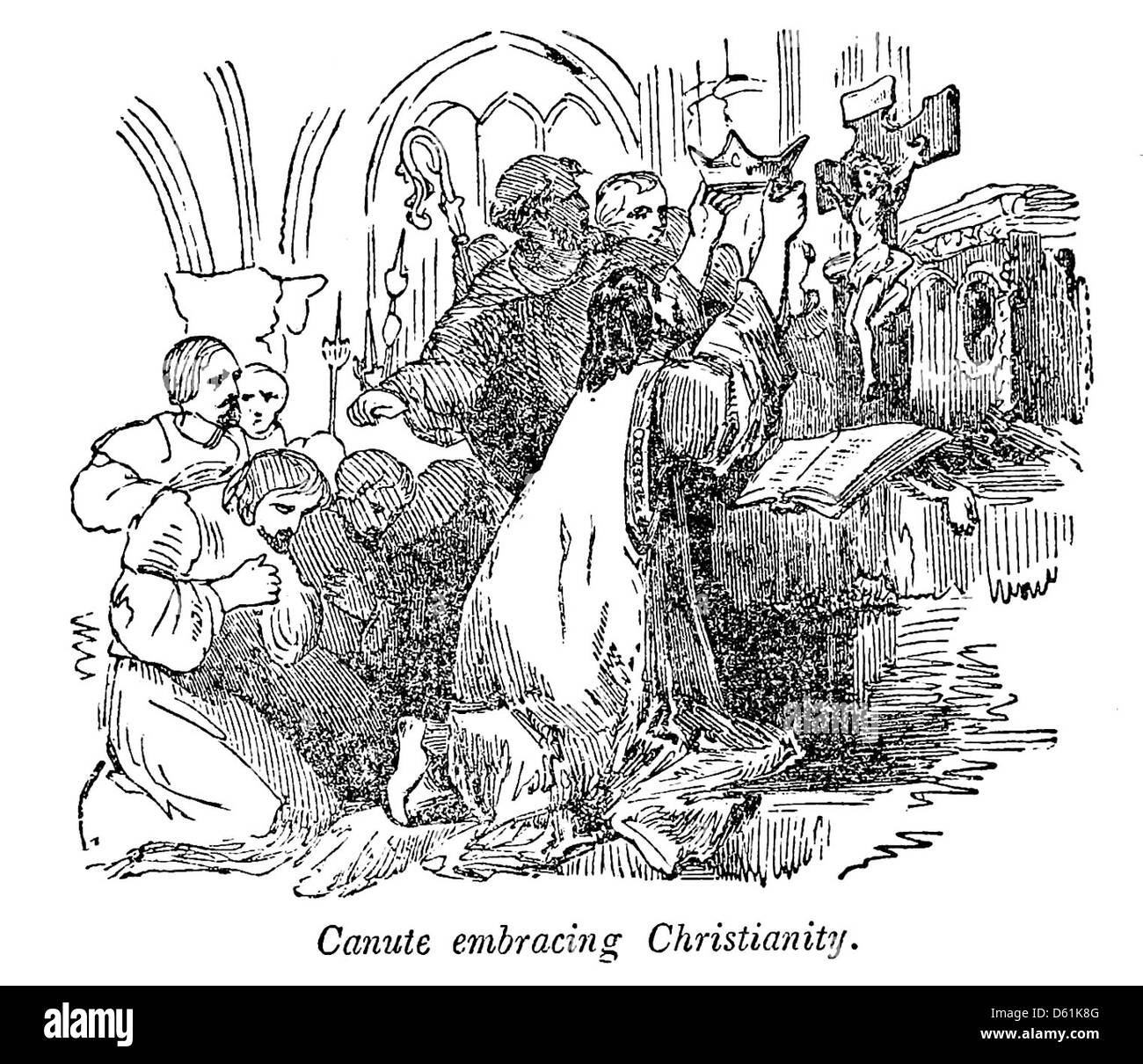 Questa immagine del 1854 fa parte di una storia pittorica dell'Inghilterra, che mostra eventi chiave e figure della storia inglese. Il libro probabilmente include rappresentazioni visive di momenti storici significativi e figure importanti, fornendo una visione del ricco patrimonio culturale dell'Inghilterra. Foto Stock
