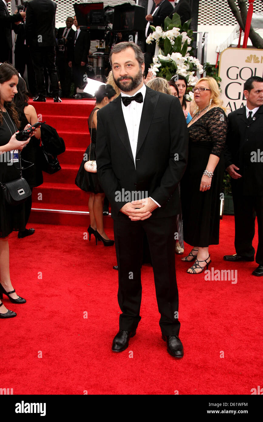 Judd Apatow sessantanovesima Annuale di Golden Globe Awards (Golden Globes 2012) presso il Beverly Hilton Hotel - Gli arrivi di Los Angeles, Foto Stock