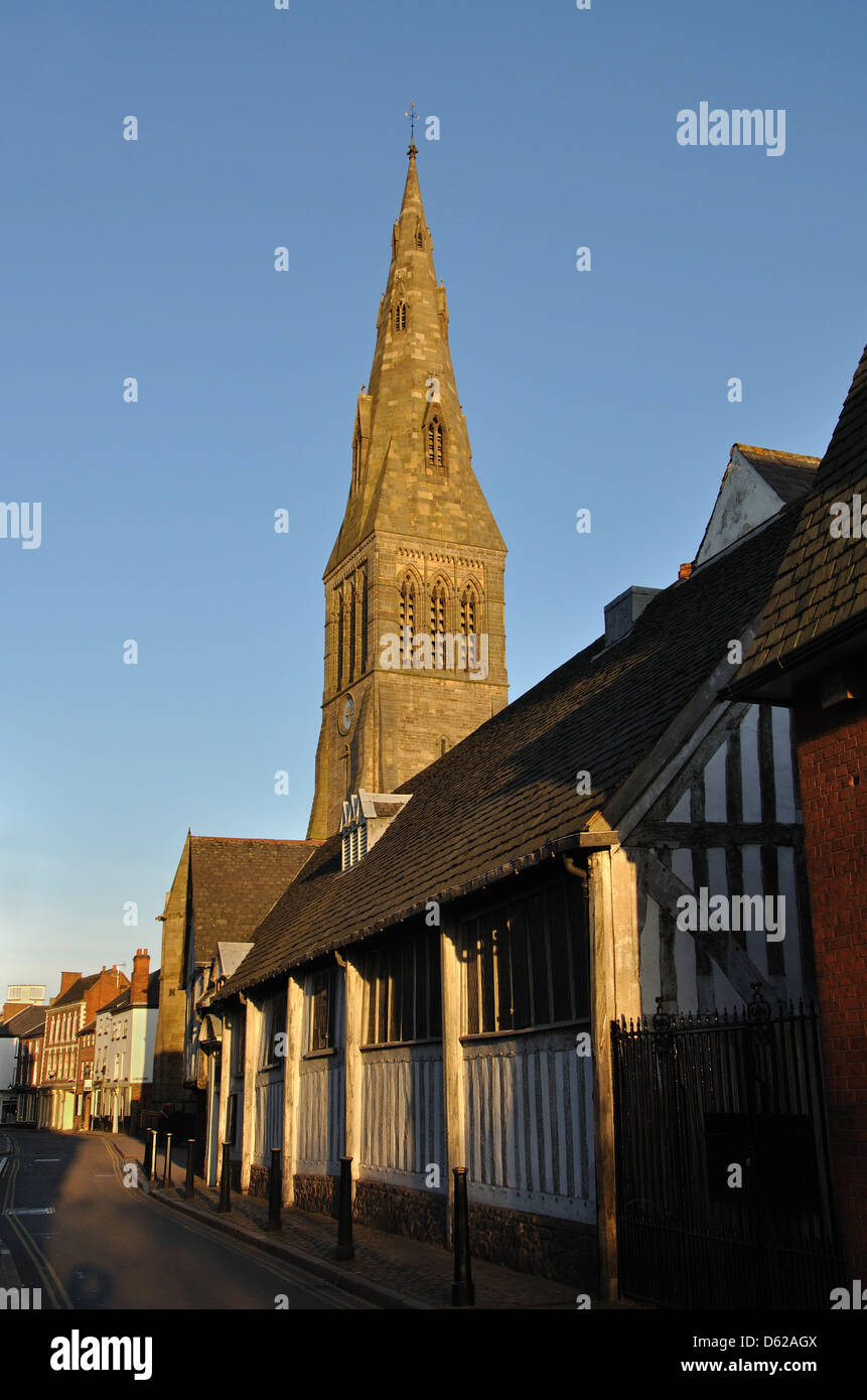 Cattedrale e Guild Hall di Leicester, England, Regno Unito Foto Stock
