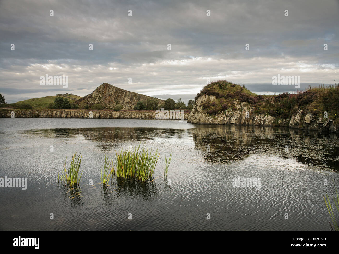 Parete di Adriano muro romano northumberland national park Foto Stock