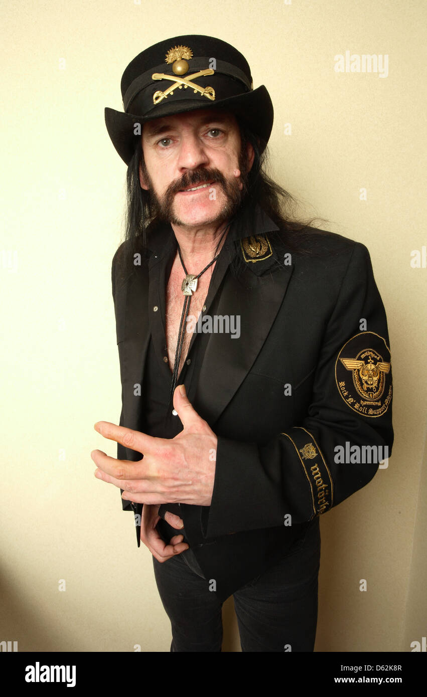 Lemmy Kilmister inglese musicista e cantante in una rock band Motörhead Fotografata a Londra, Inghilterra. Foto Stock