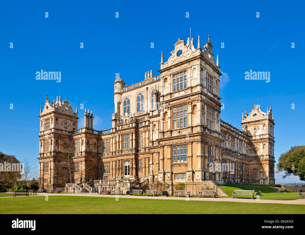 Wollaton Hall museo in Wollaton Park, Nottingham, Nottinghamshire, Inghilterra, Regno Unito, GB, Europa Foto Stock