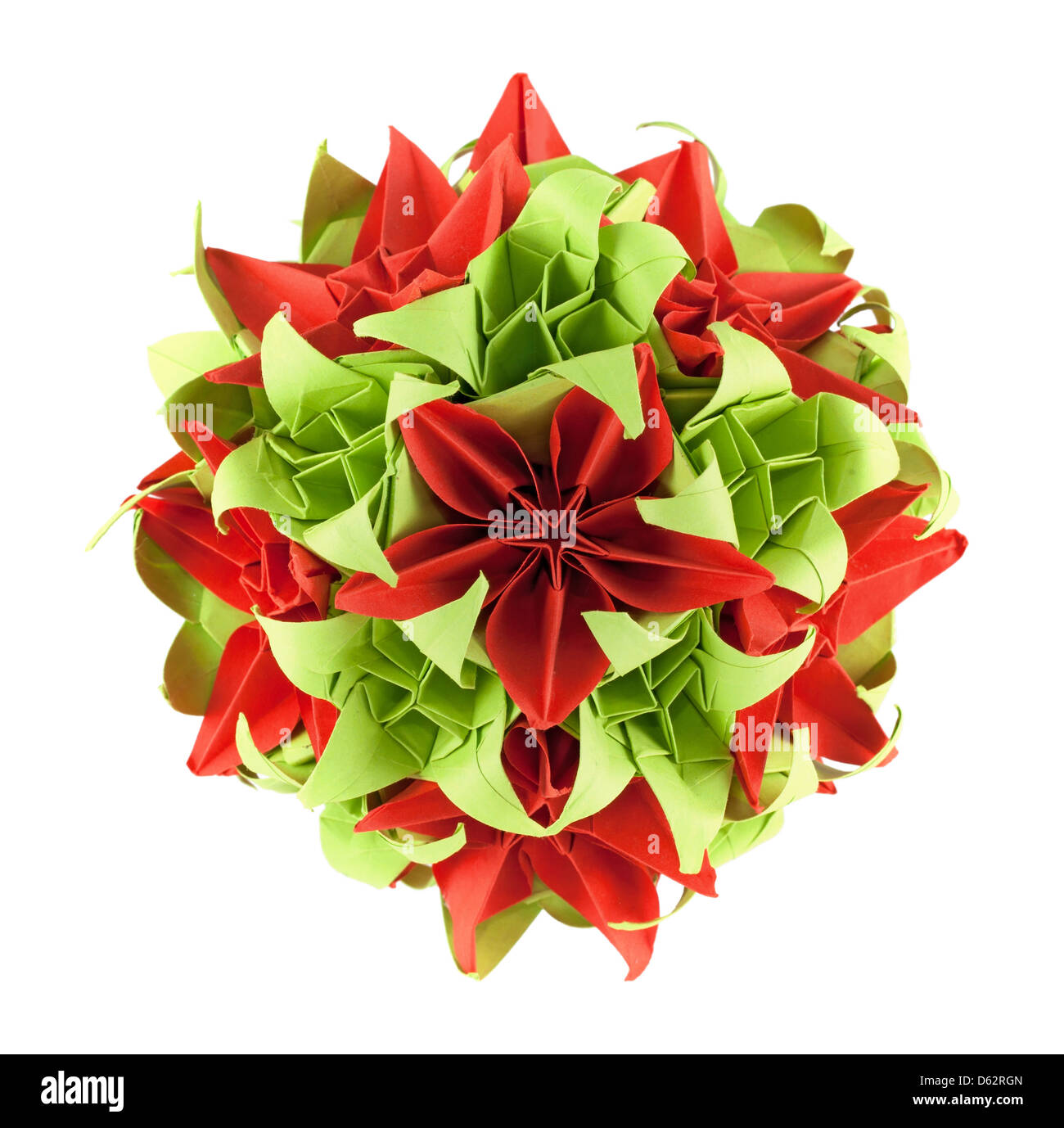Carta kusudama origami Foto Stock