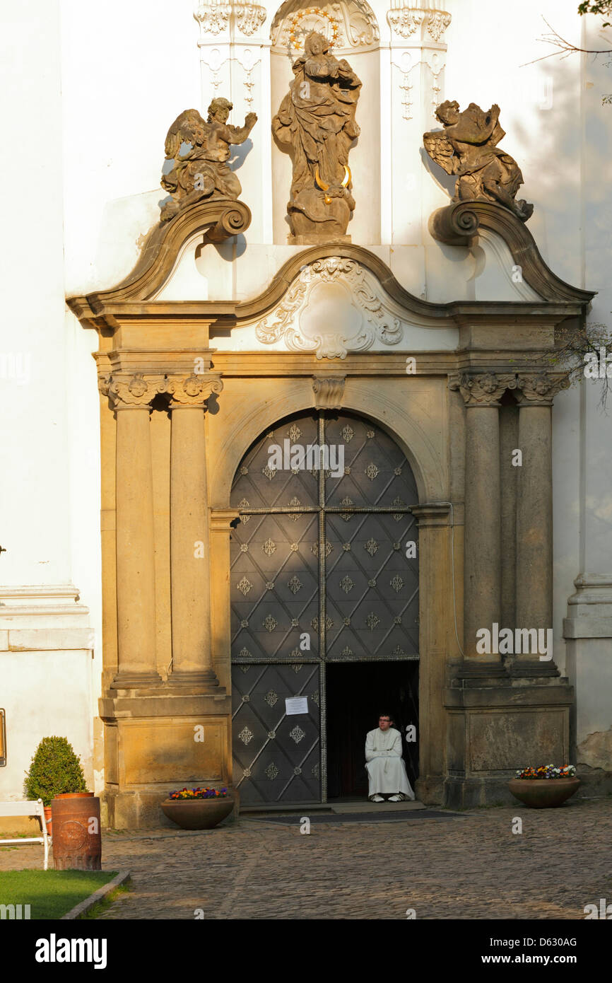 Ingresso al Monastero di Strahov. Mala Strana di Praga Foto Stock
