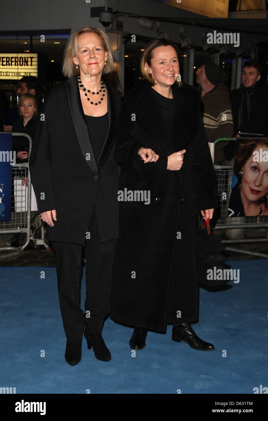 Phyllida Lloyd e Sarah Cooke " La Signora di ferro' UK film Premiere detenute al BFI Southbank arrivi - Londra, Inghilterra - 04.01.12 Foto Stock