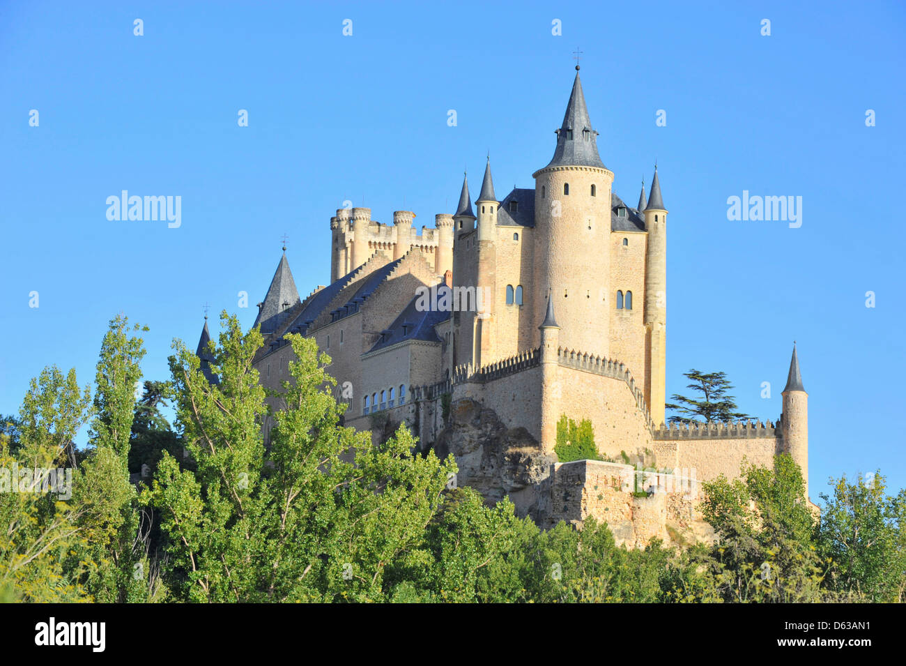 Castello di Segovia, Segovia, Madrid, Spagna, Europa Foto Stock