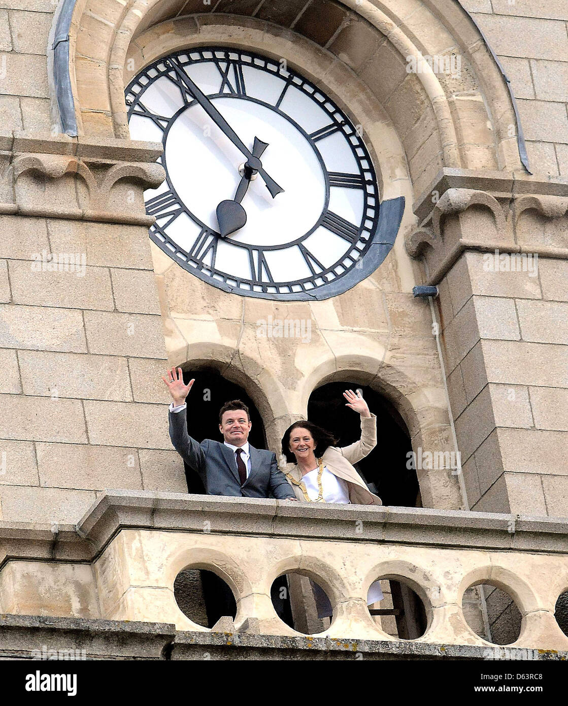 Brian O'Driscoll Irlanda rugby capitano è onorato con una prestigiosa cerimonia civica messo su da Dun Laoghaire-Rathdown Foto Stock