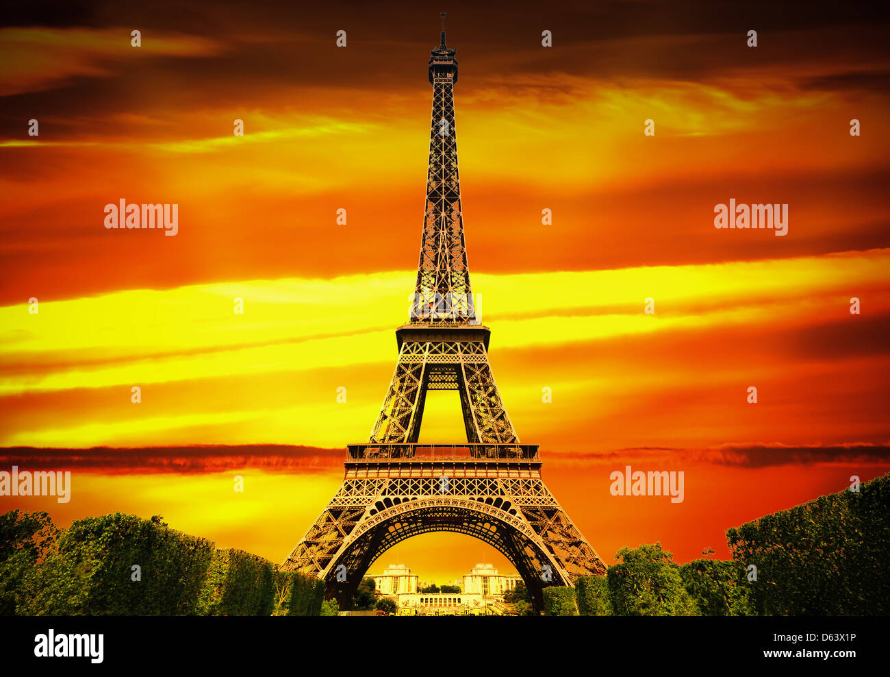 Fantastica Torre Eiffel a Parigi Foto Stock