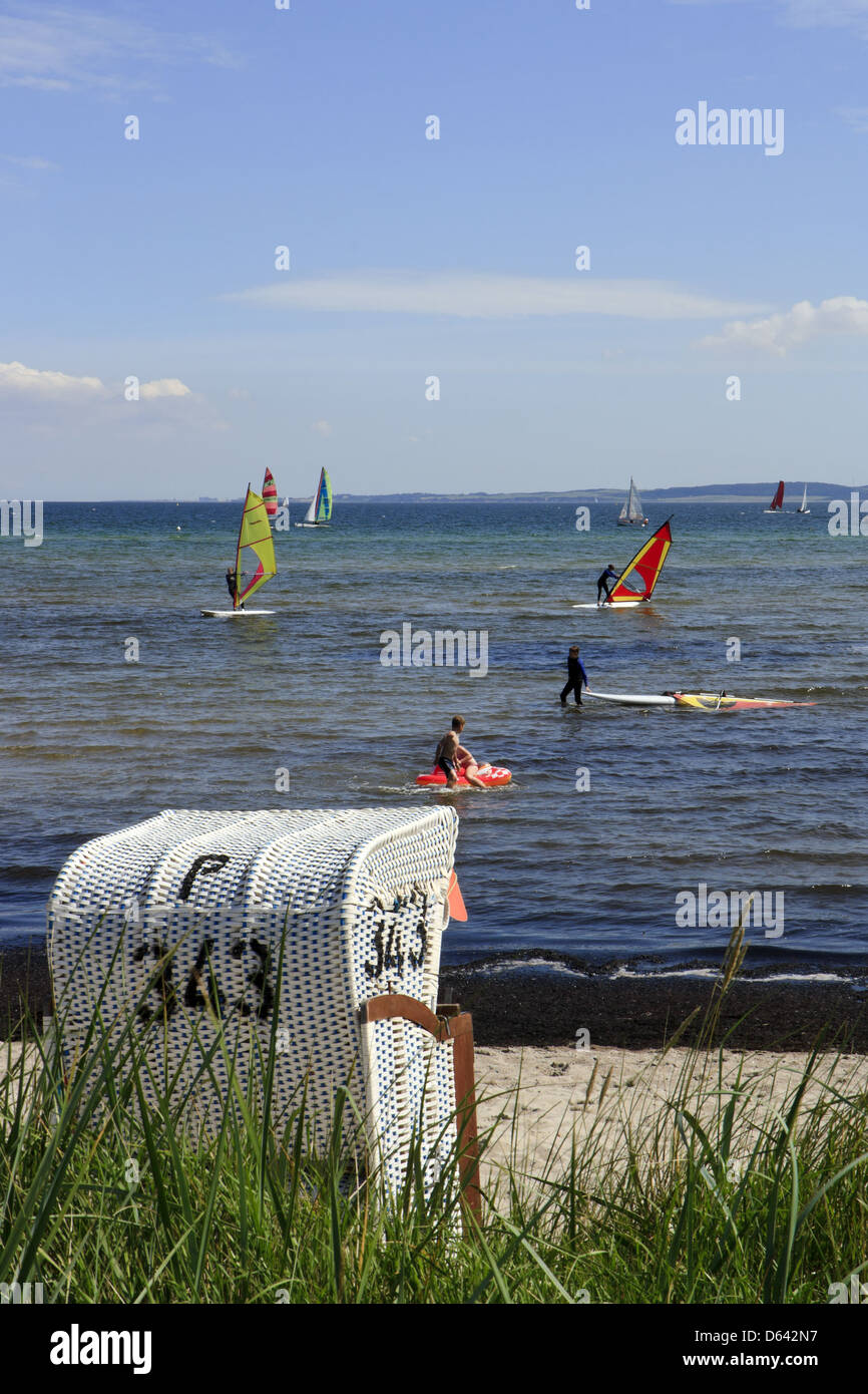 Scuola di vela, Howacht Mar Baltico Germania Foto Stock