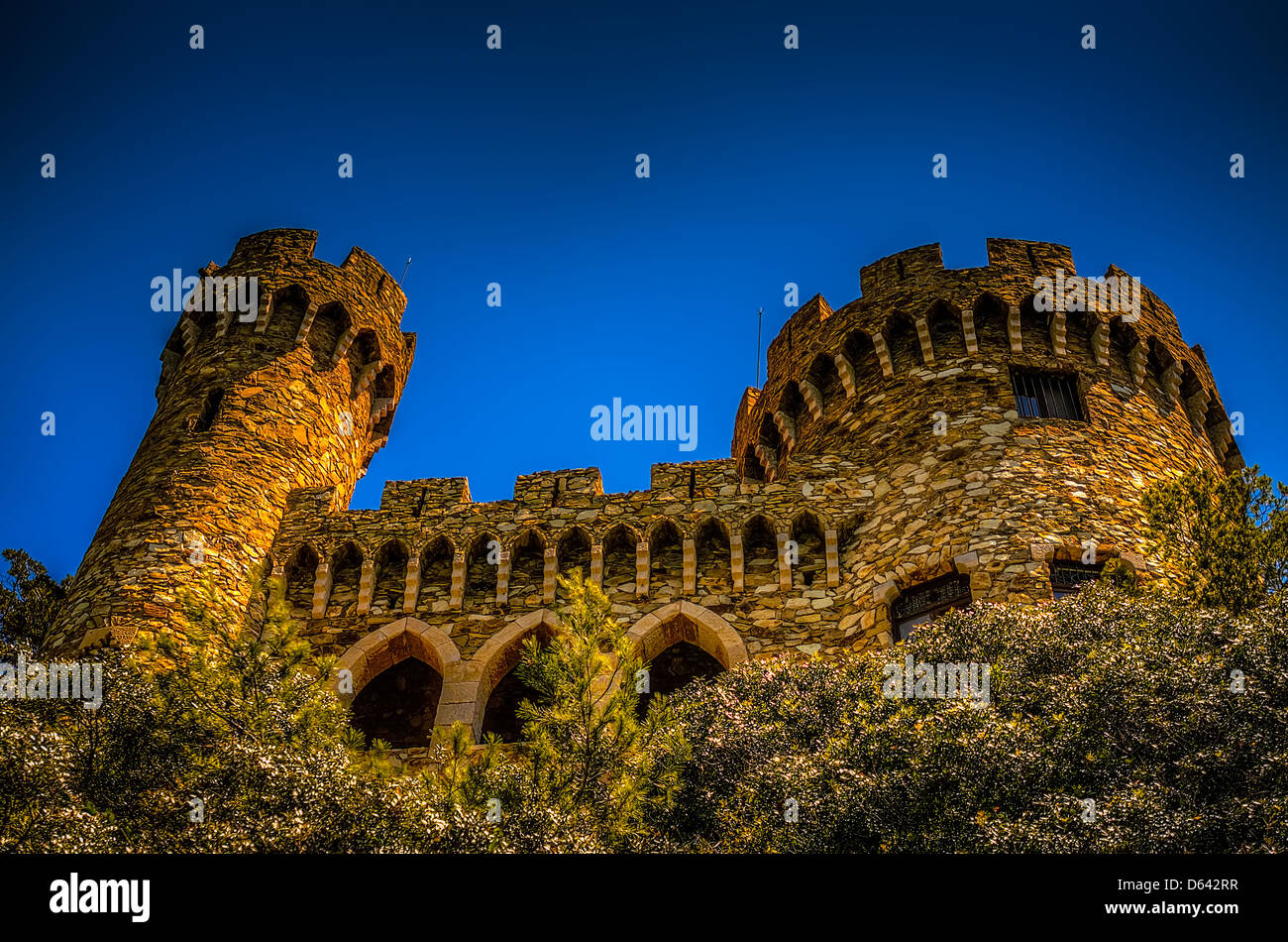 Castello di Lloret hdr Foto Stock