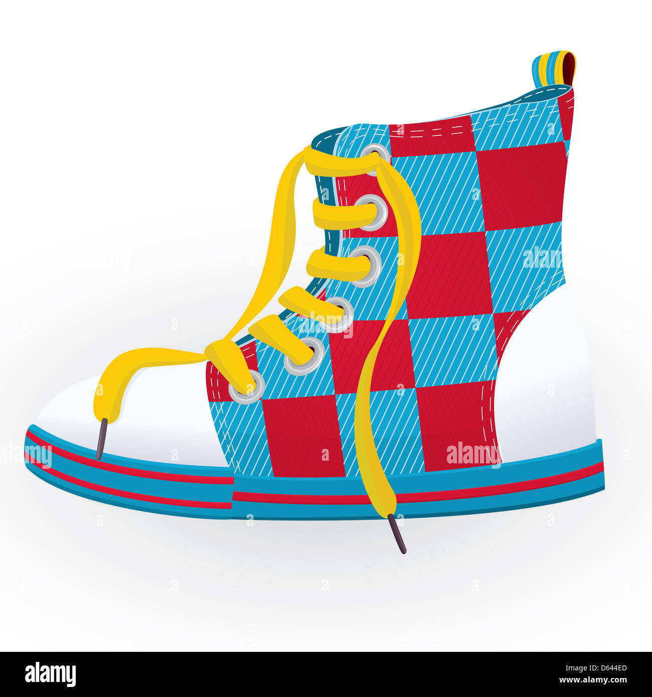 Verifica sneaker illustrazione raster Foto Stock