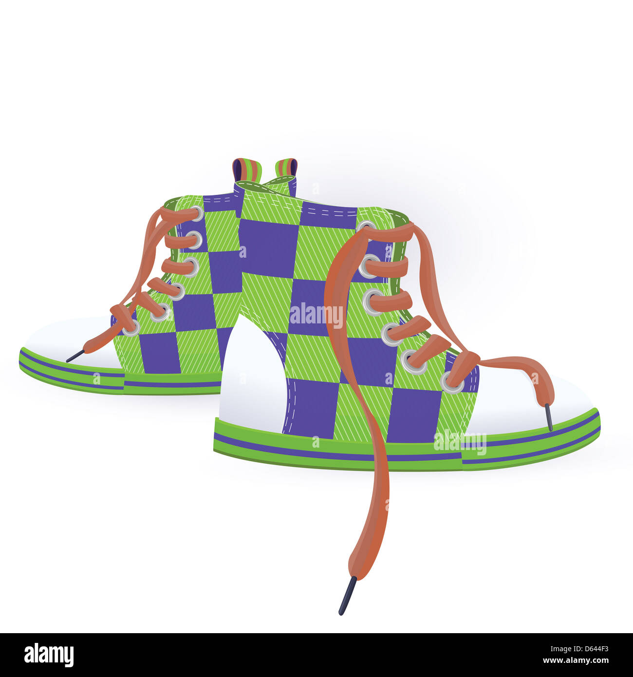 Due verdi sneakers Foto Stock