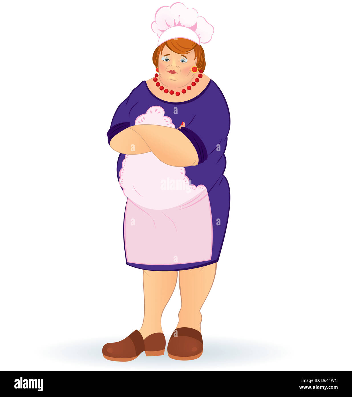 Donna cook illustrazione Foto Stock