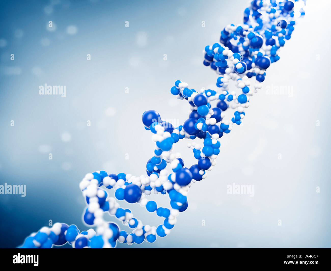 Molecola di DNA, artwork Foto Stock