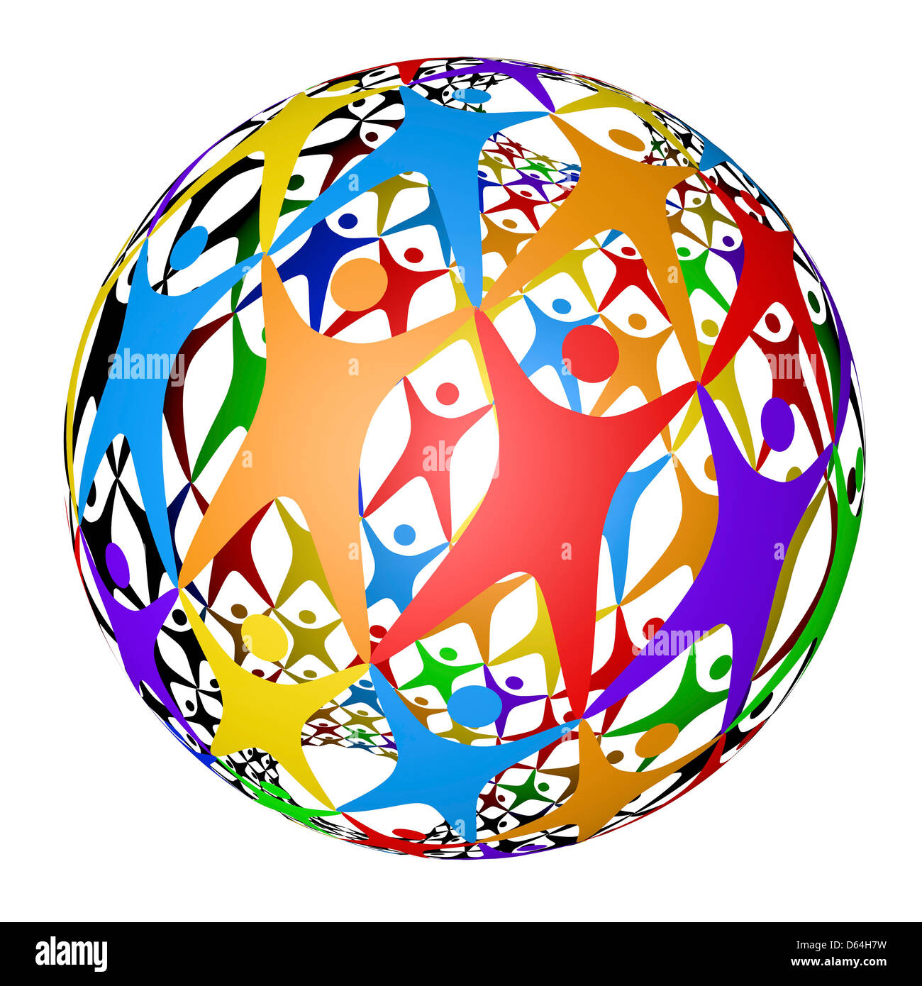Collegamento di persone, artwork Foto Stock