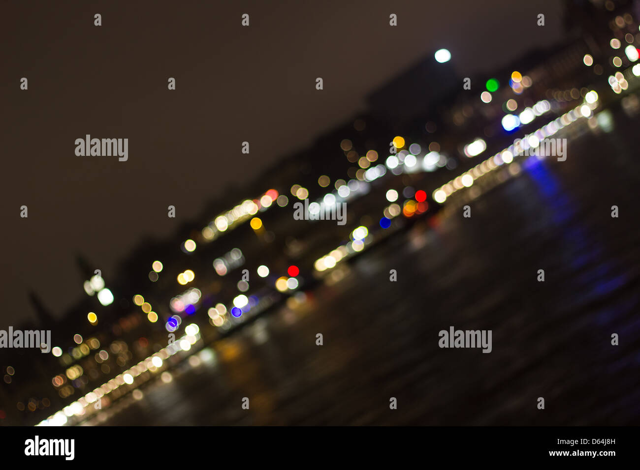La città di Amburgo la sfocatura sullo sfondo Foto Stock