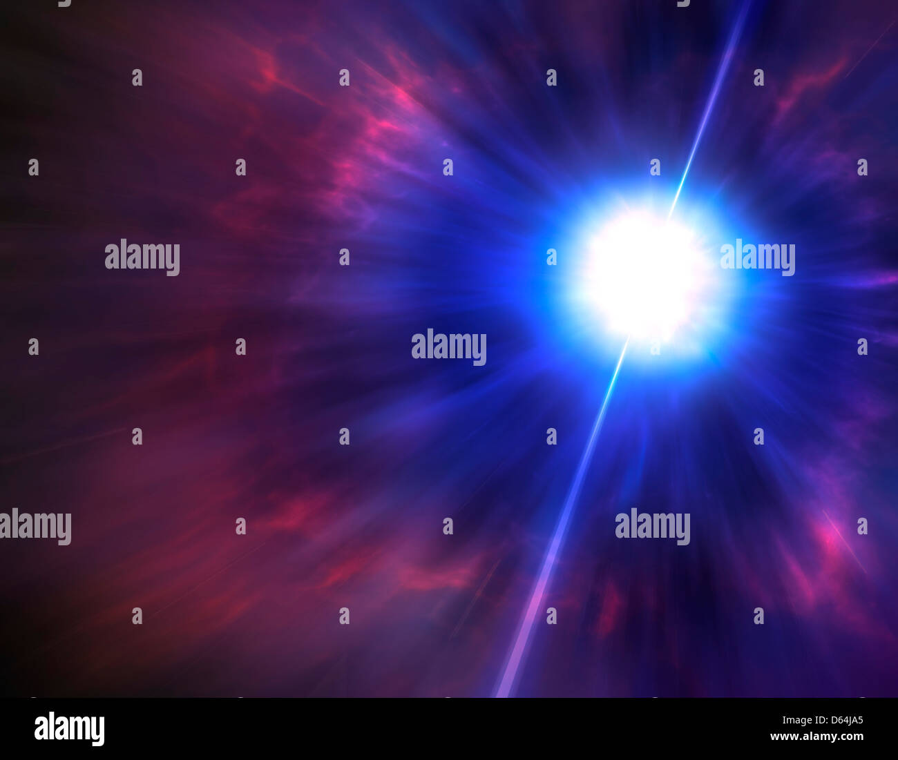 Illustrazione di una gamma-ray burster Foto Stock
