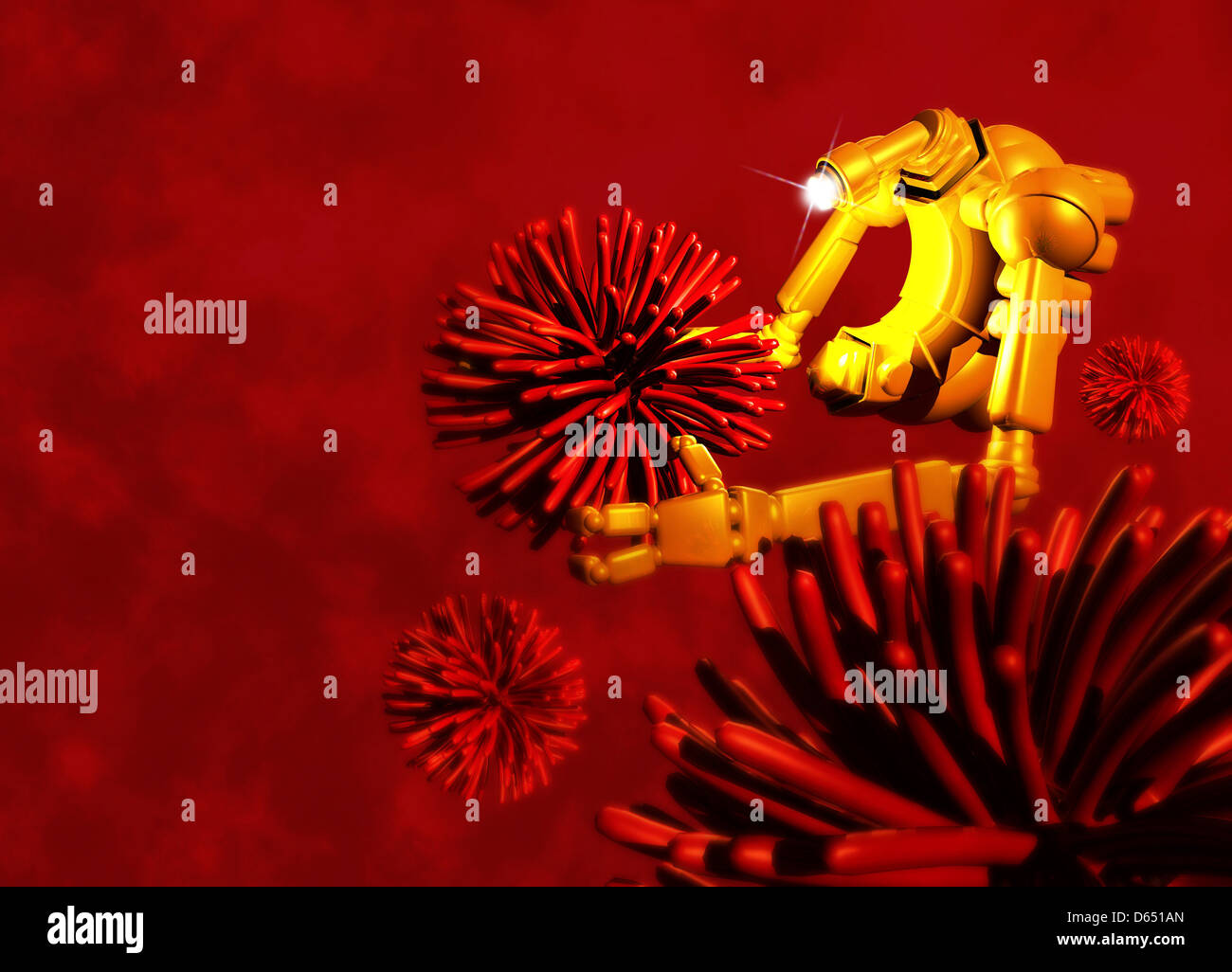 Medical nanorobot, artwork Foto Stock