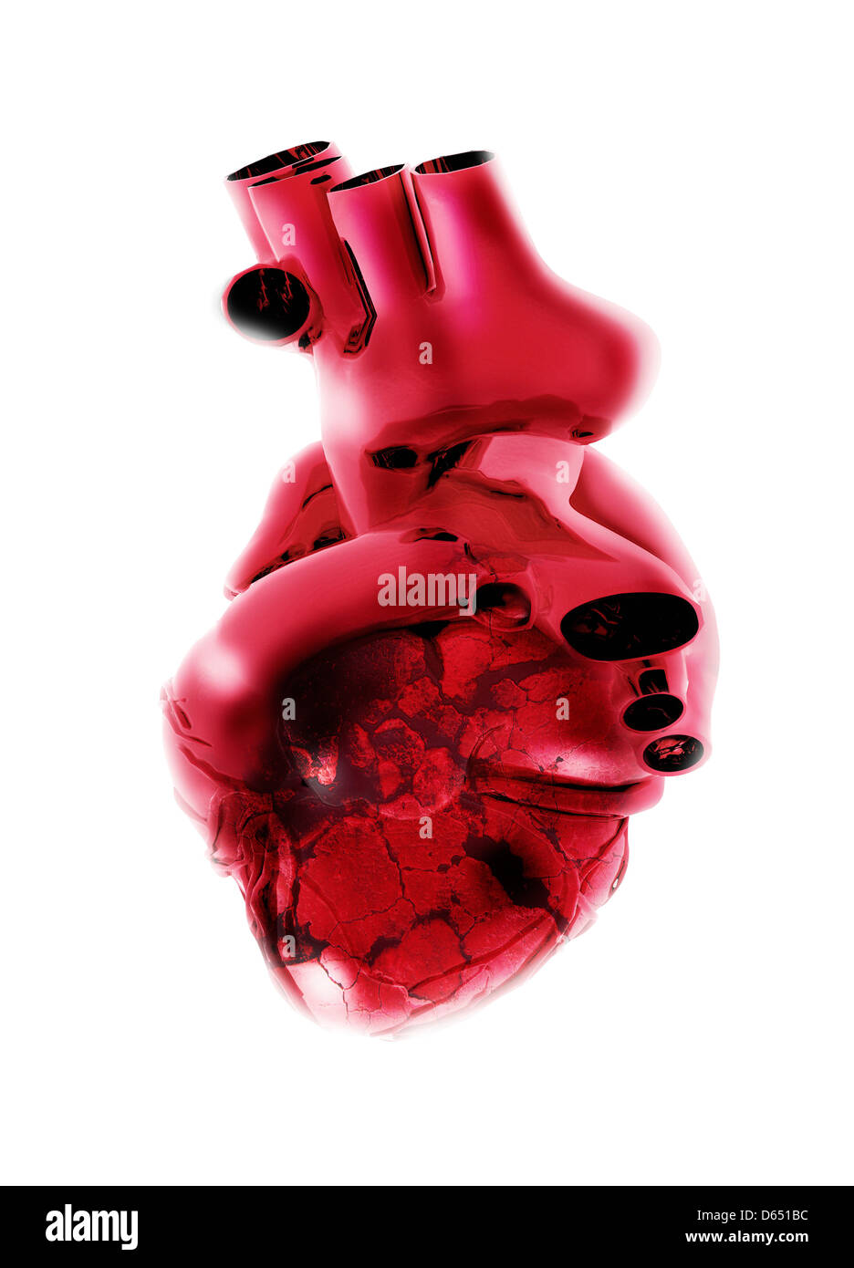 Cuore spezzato, opere d'arte concettuale Foto Stock