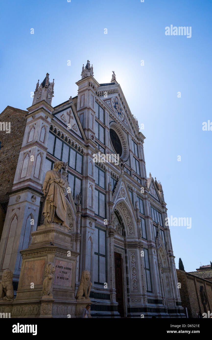 Basilica di Sanrta Croce, la principale chiesa francescana di Firenze, Italia Foto Stock