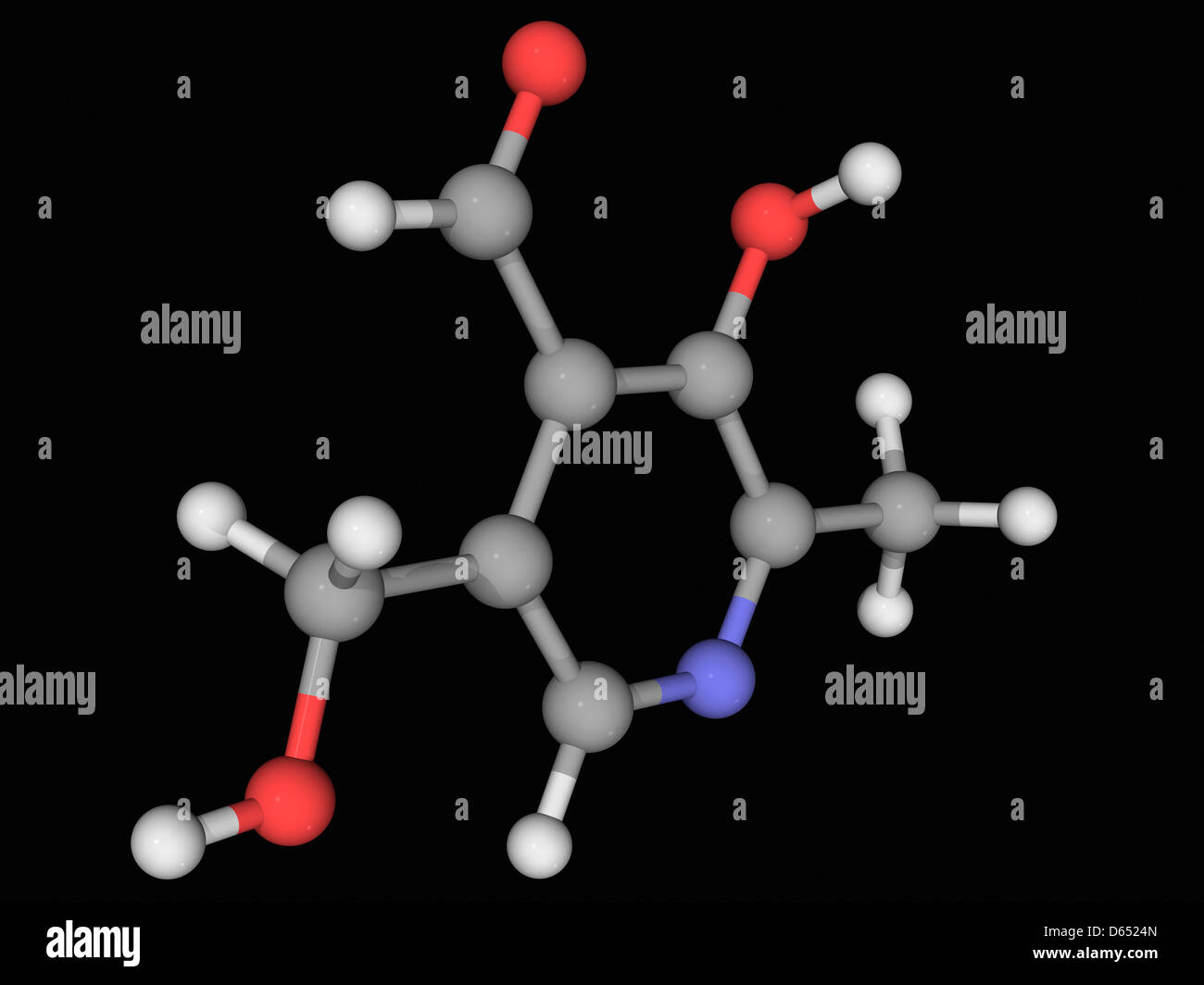 La vitamina B6 molecola piridossale Foto Stock