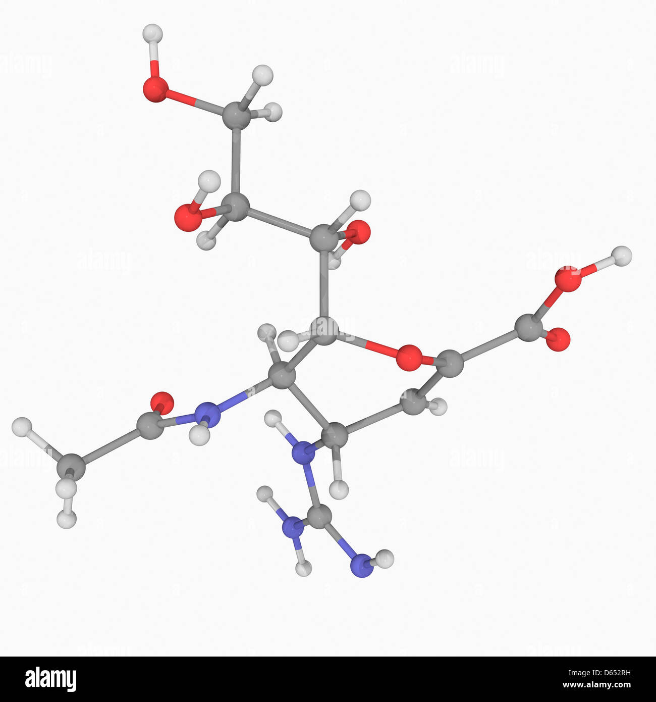 Zanamivir molecola di farmaco Foto Stock