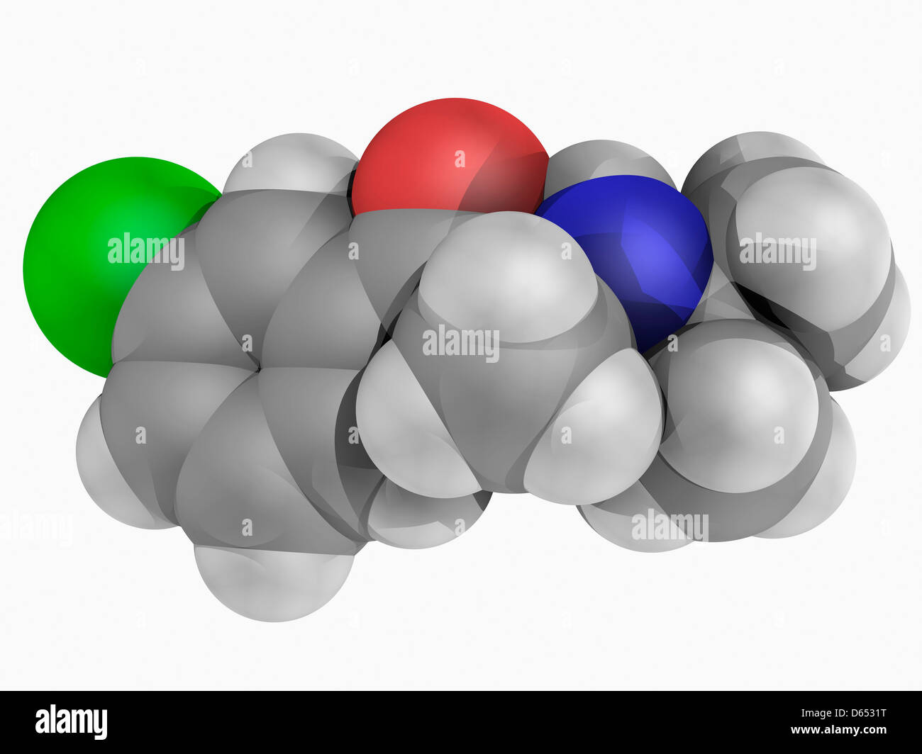 Il bupropione molecola di farmaco Foto Stock