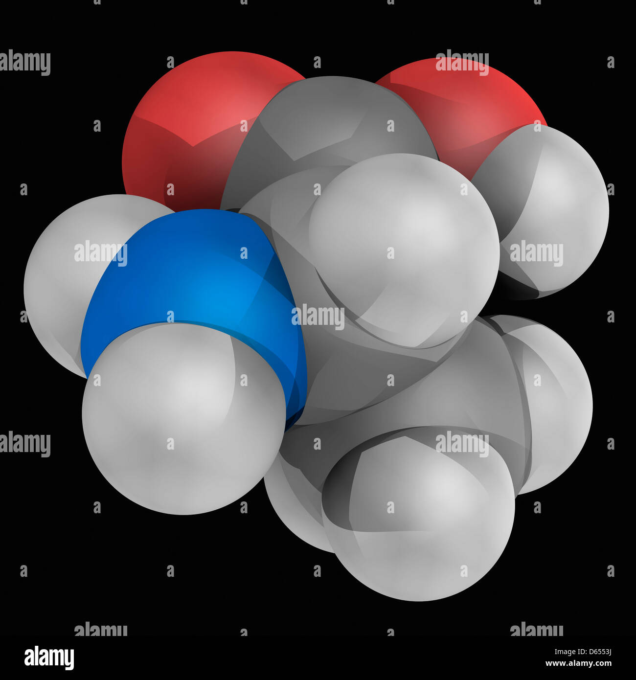 Molecola di alanina Foto Stock