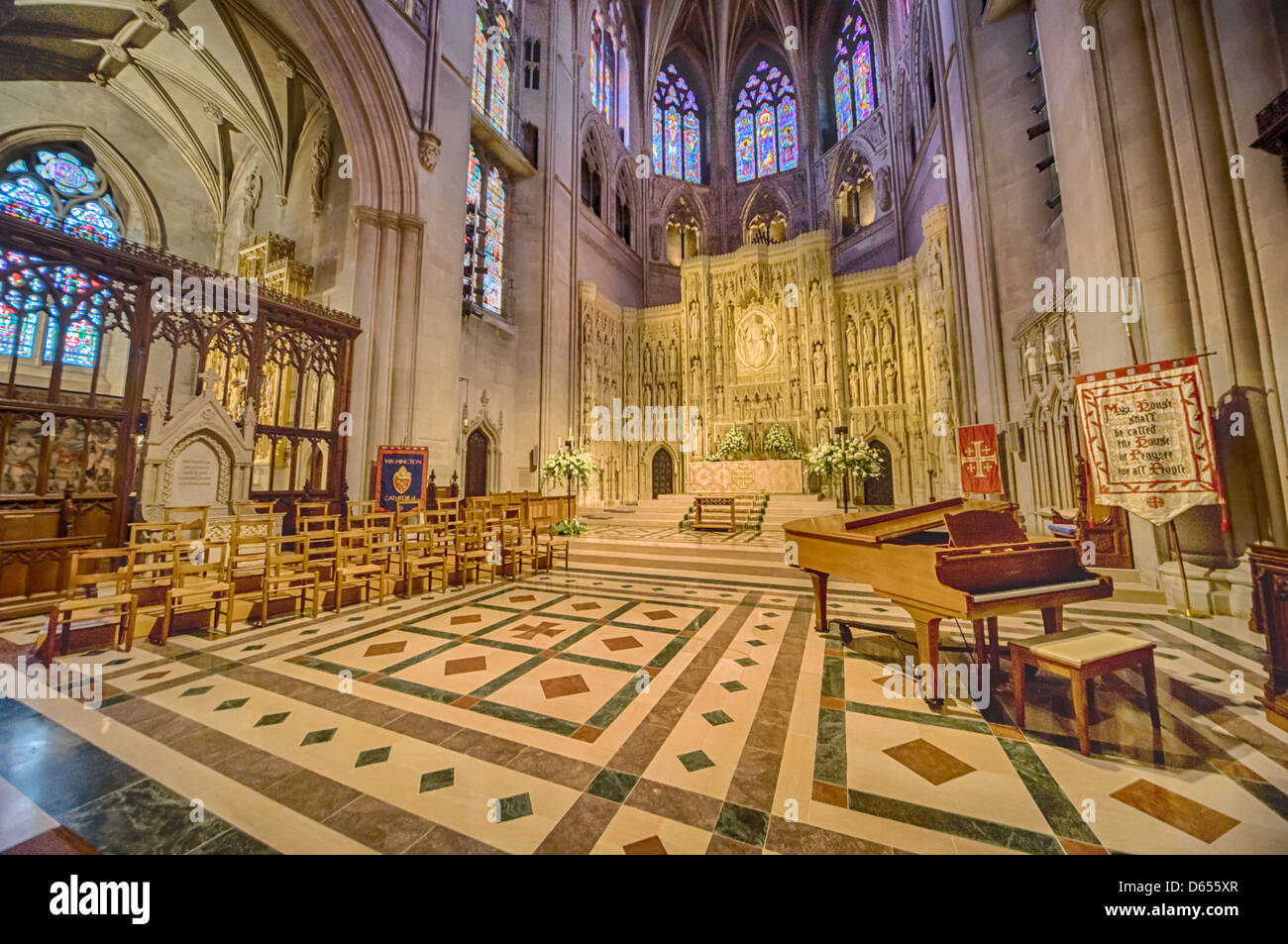 La Cattedrale Nazionale di Washington a Washington DC Foto Stock