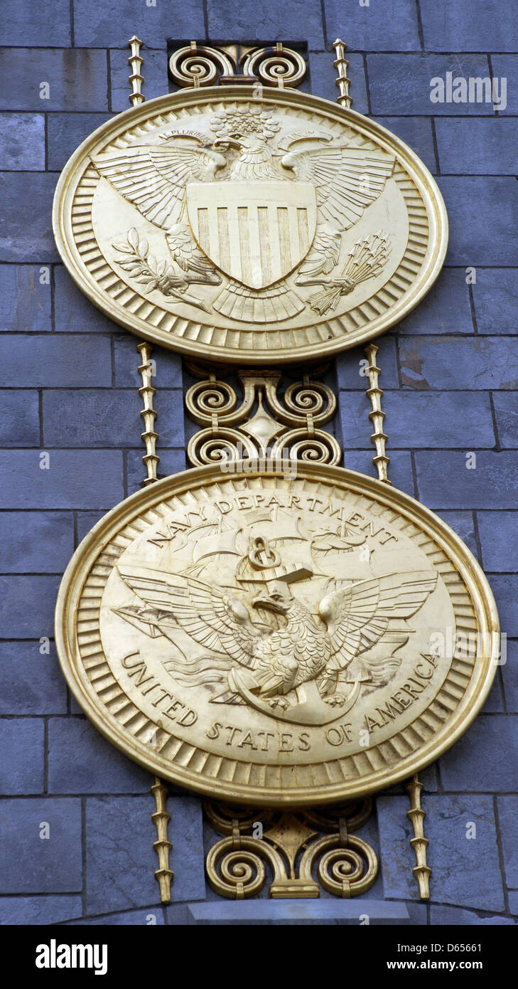 Stati Uniti d'America USA gold seal Foto Stock
