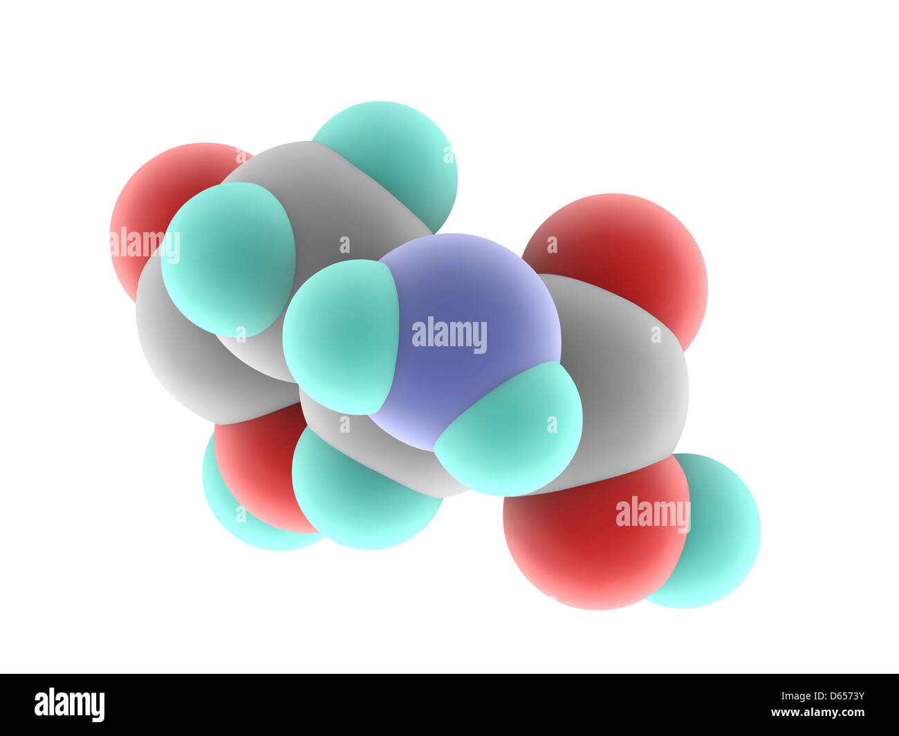 Molecola di acido aspartico Foto Stock