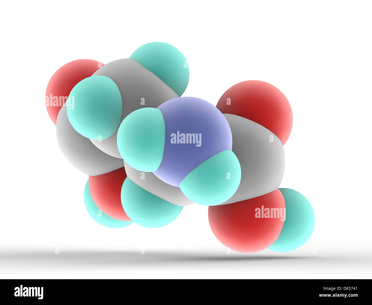 Molecola di acido aspartico Foto Stock