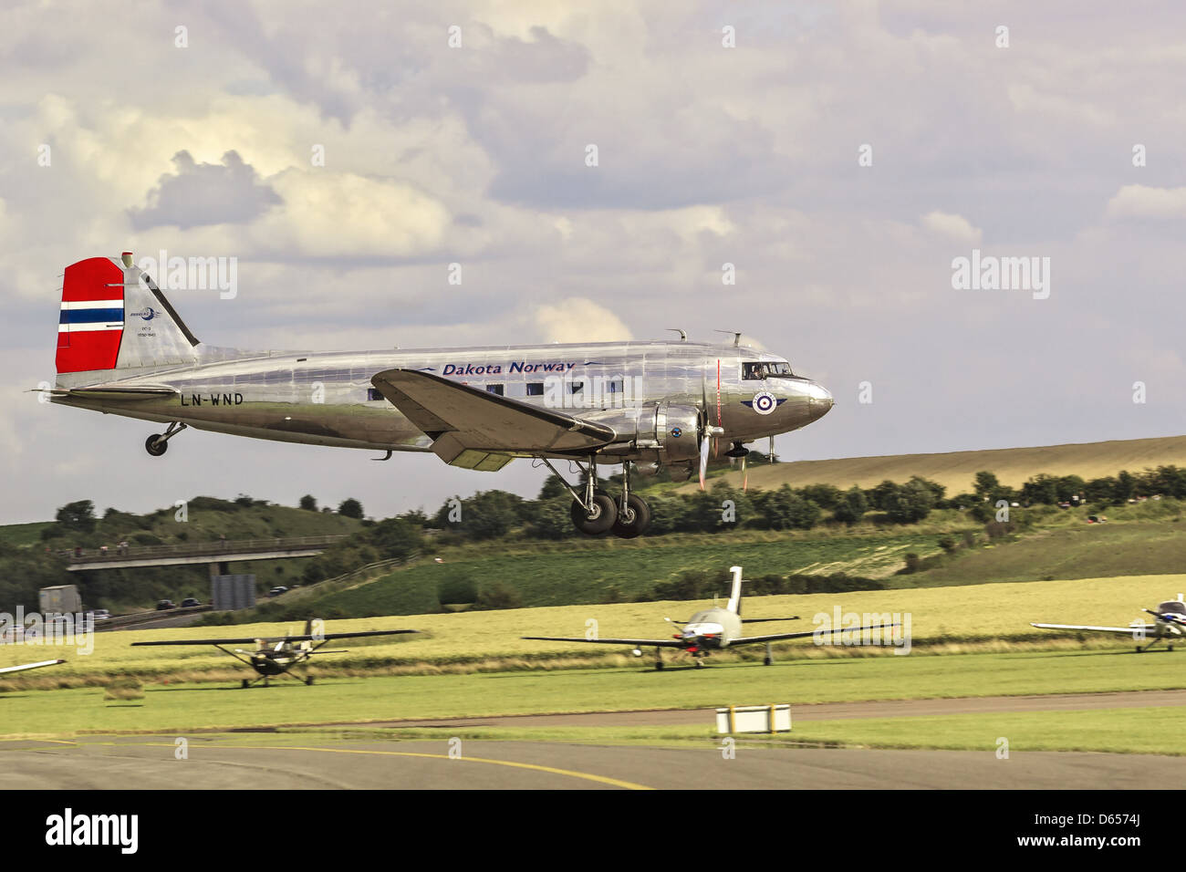 Aeromobili Douglas DC-3 Duxford REGNO UNITO Foto Stock