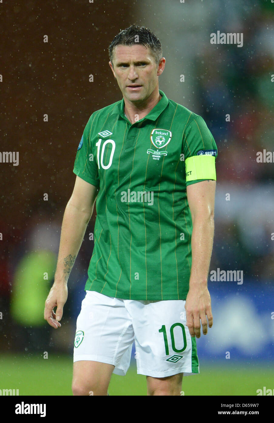 L'Irlanda Robert Keane durante UEFA EURO 2012 gruppo C partita di calcio Spagna vs Repubblica di Irlanda a Arena Danzica Danzica, Polonia, 14 giugno 2012. Foto: Andreas Gebert dpa (si prega di fare riferimento ai capitoli 7 e 8 del http://dpaq.de/Ziovh per UEFA EURO 2012 Termini e Condizioni) Foto Stock