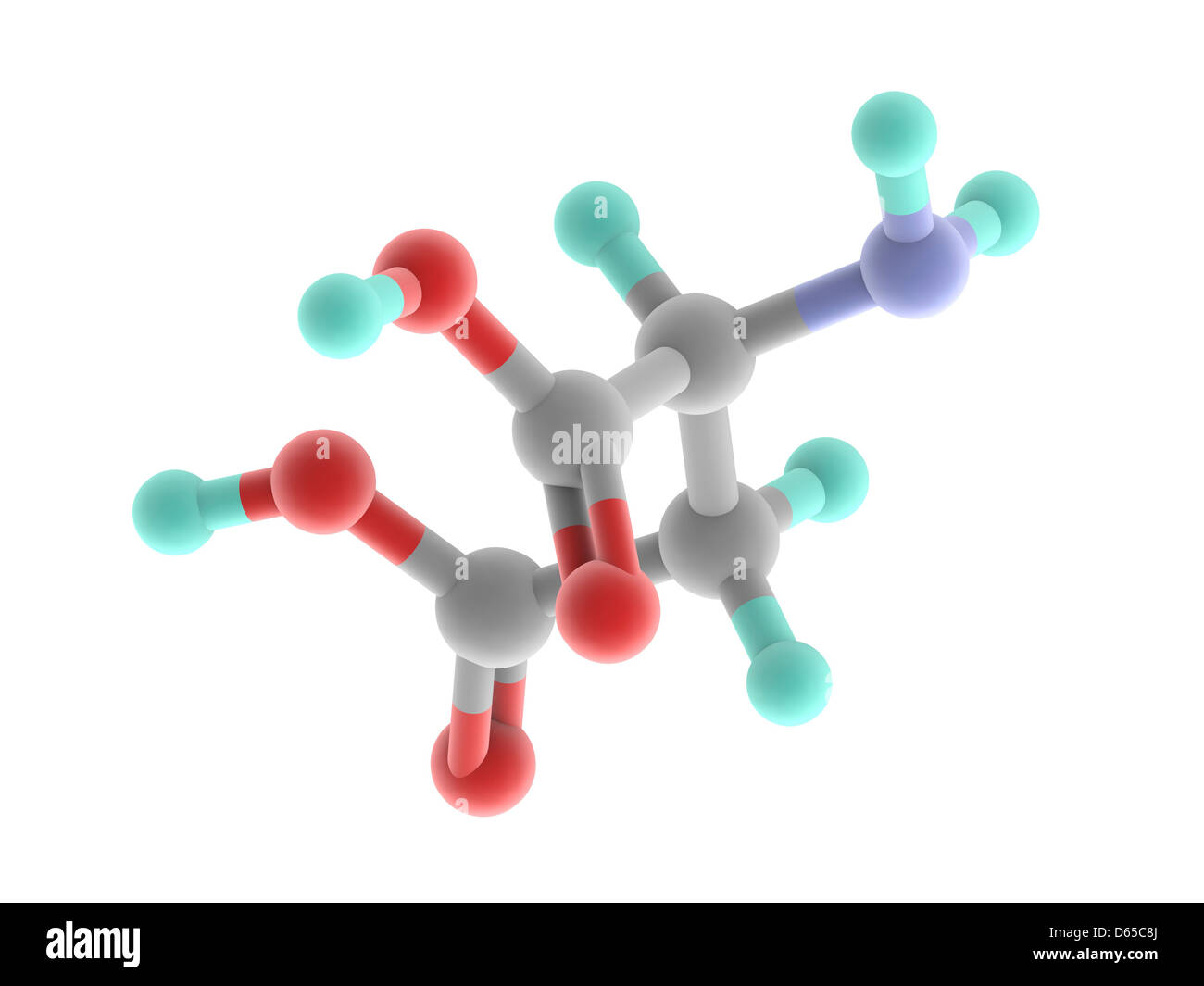 Molecola di acido aspartico Foto Stock