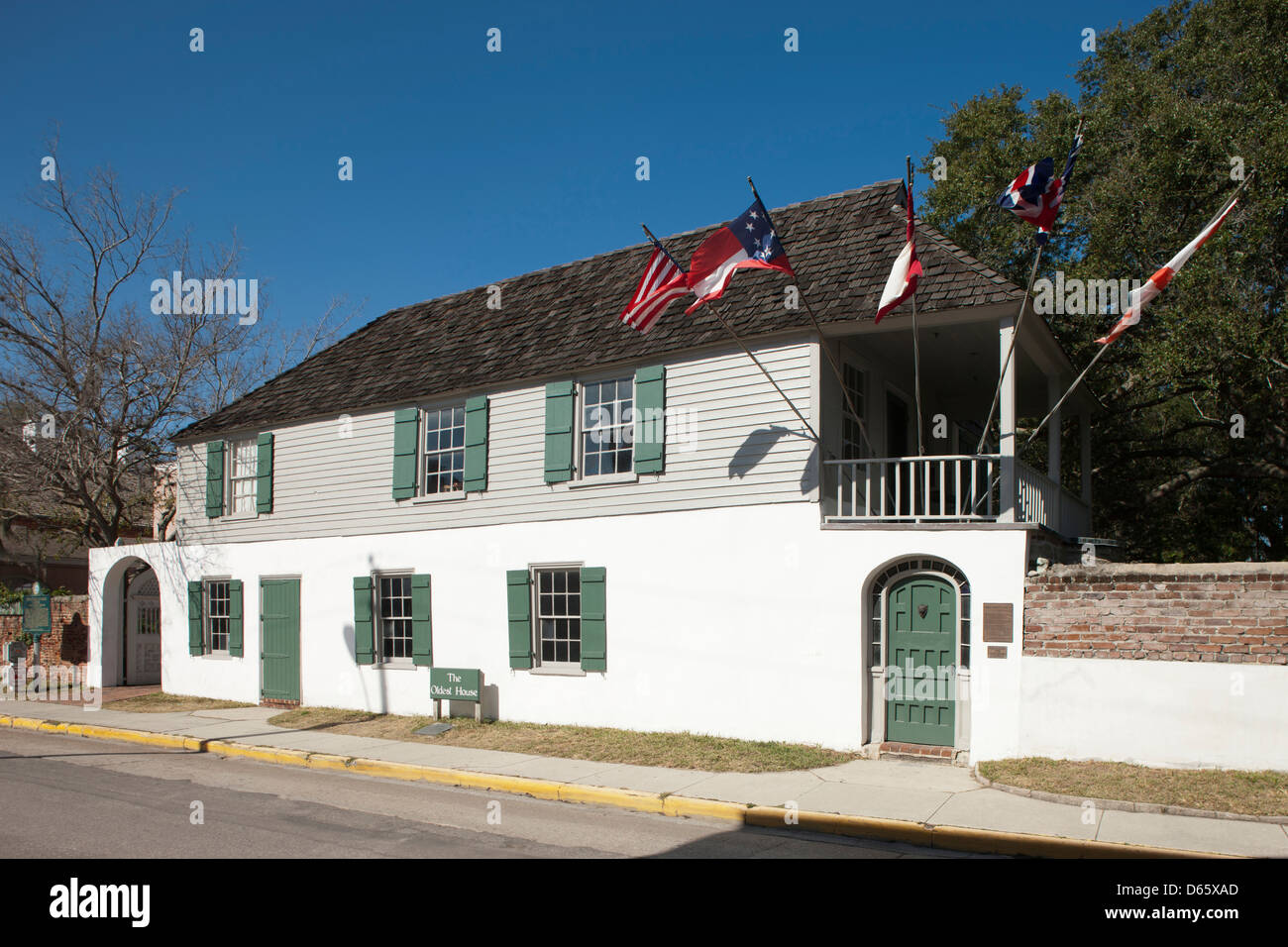 GONZALEZ ALVAREZ HOUSE SANT AGOSTINO storica società Saint Augustine, Florida USA Foto Stock