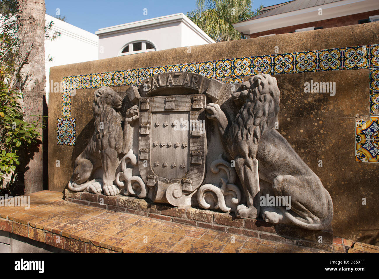 SALAZAR famiglia cresta sant Agostino storica società Saint Augustine, Florida USA Foto Stock